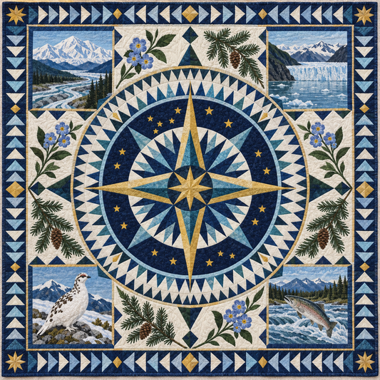 Alaska Radiant Compass TD181026407 Quilt Blanket