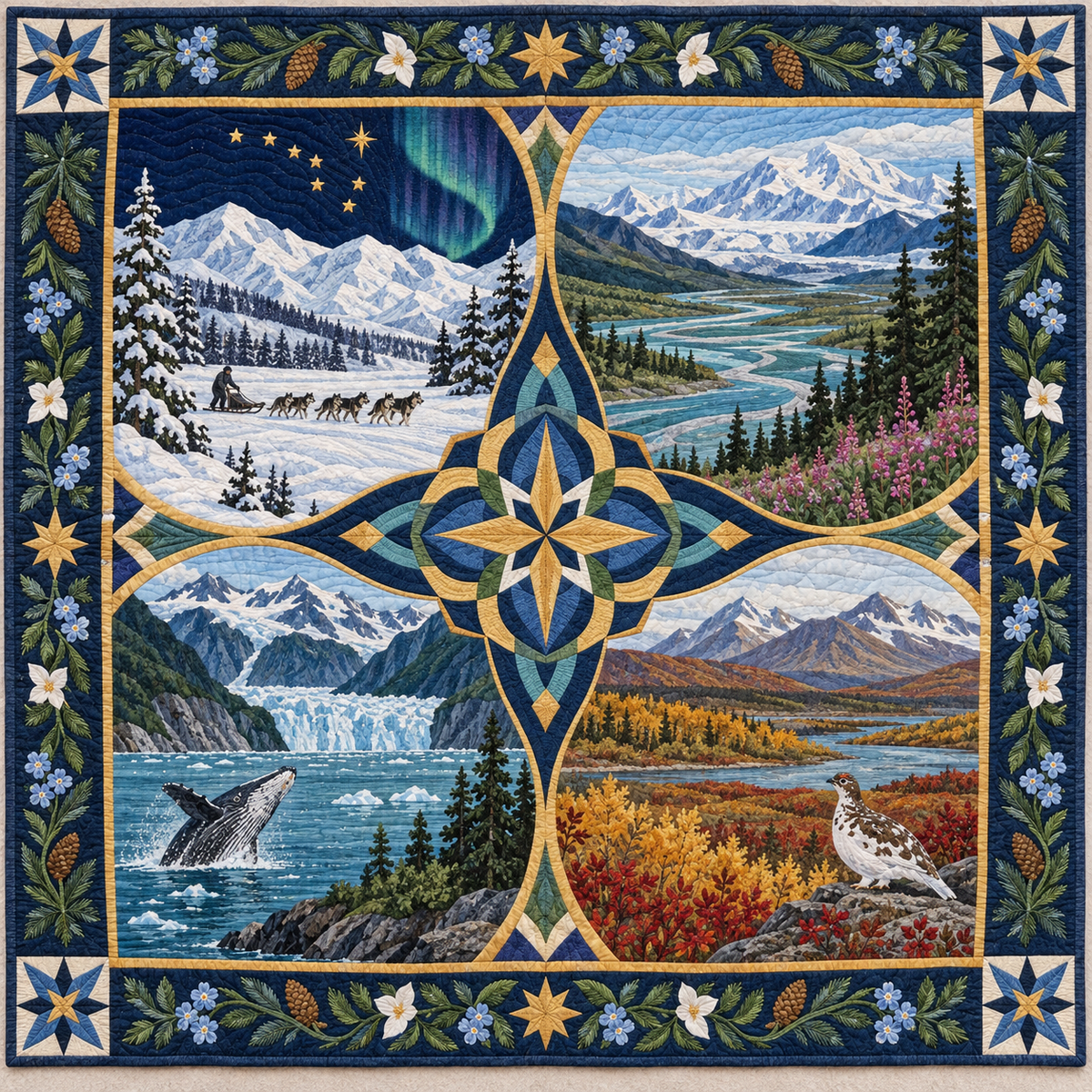 Alaska Four Seasons TD181026408 Quilt Blanket
