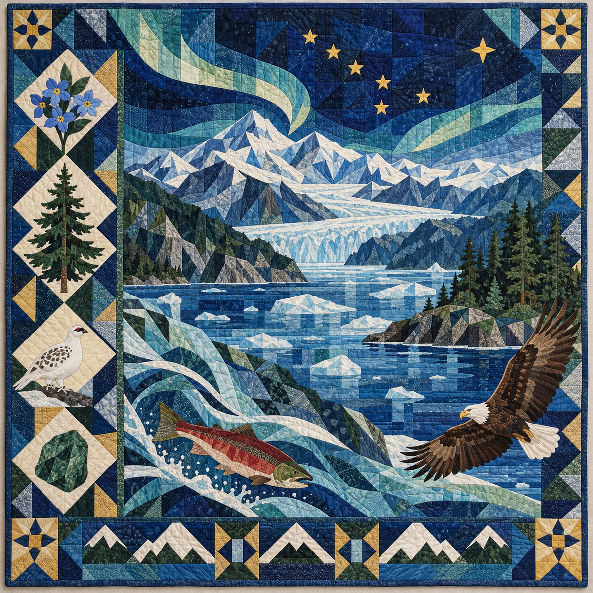 Alaska Mosaic Horizons TD181026409 Quilt Blanket