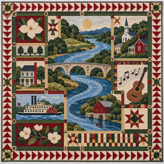 Alabama Riverbend Voices TD1410261006 Quilt Blanket