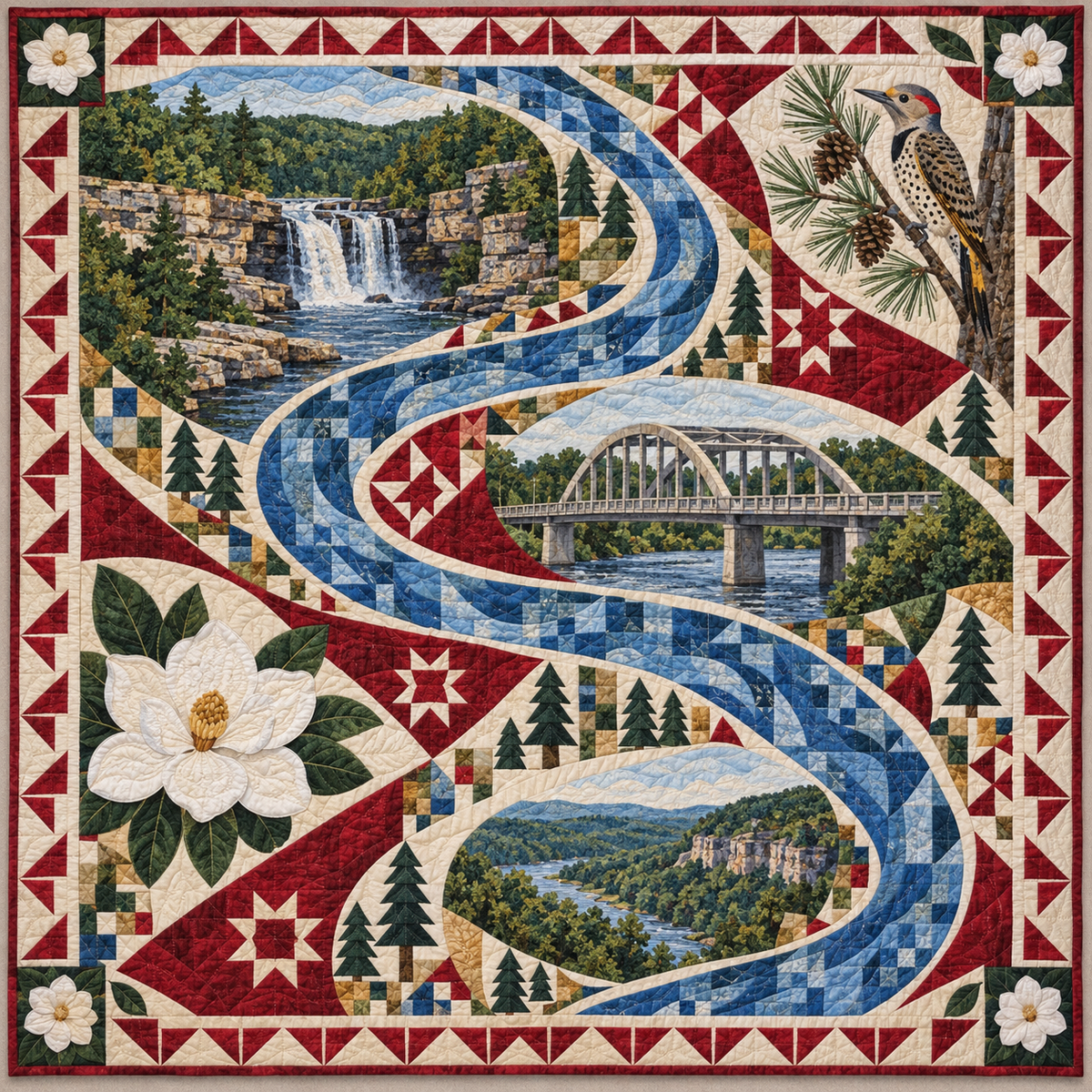Alabama River Of Stories TD181026414 Quilt Blanket