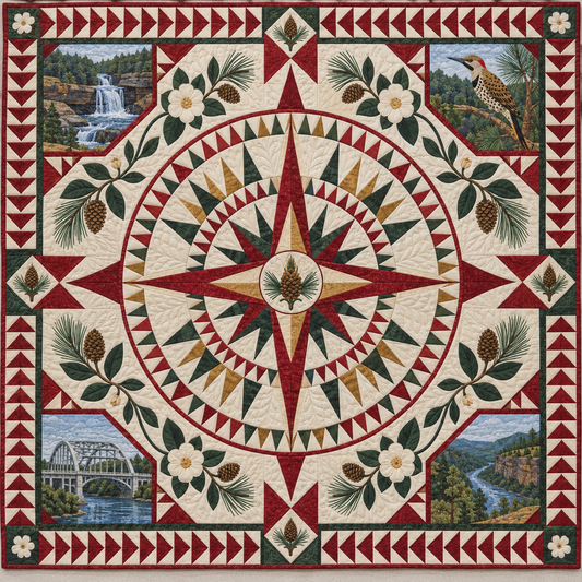 Alabama Radiant Compass TD181026417 Quilt Blanket