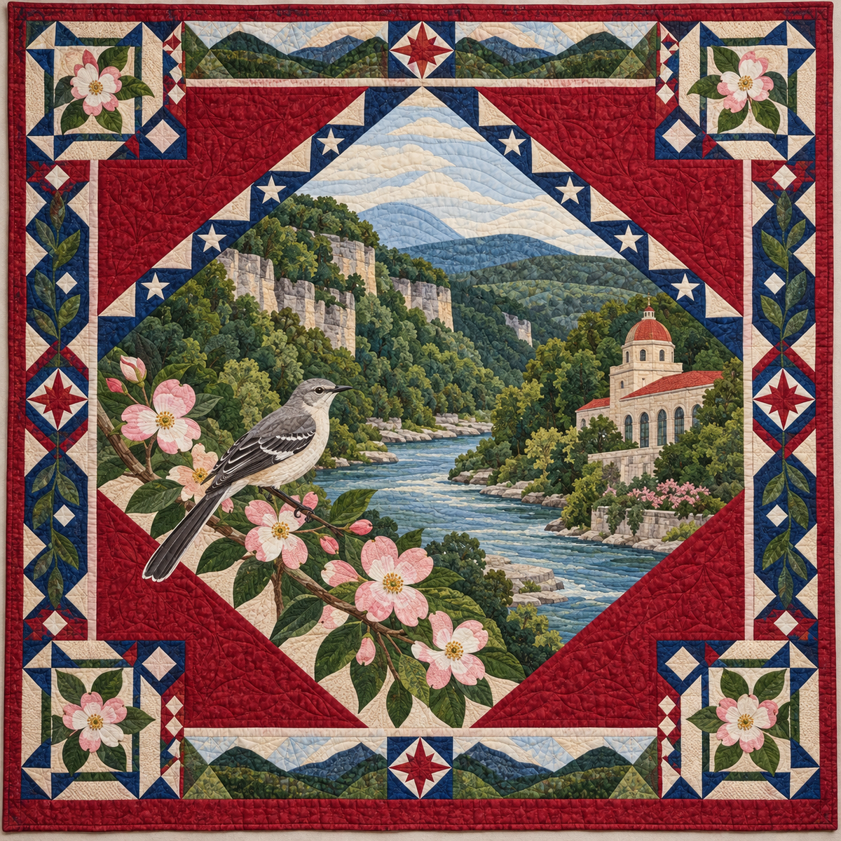 Arkansas Landscape Tapestry TD181026421 Quilt Blanket