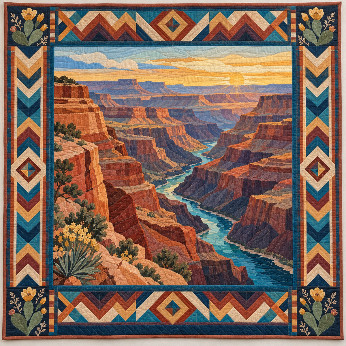 Arizona Canyon Strata Symphony TD1410261010 Quilt Blanket