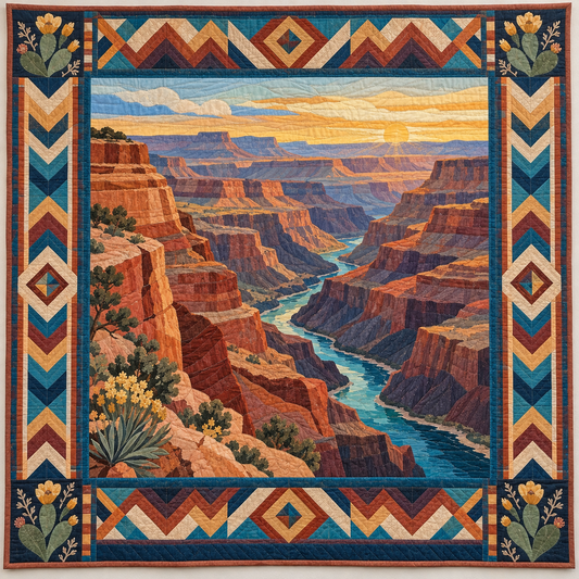 Arizona Canyon Strata Symphony TD1410261010 Quilt Blanket
