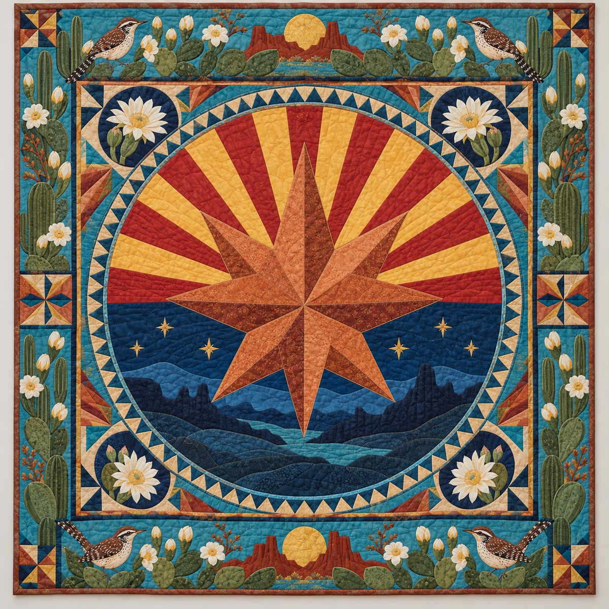 Arizona Copper Star Radiance TD1410261011 Quilt Blanket