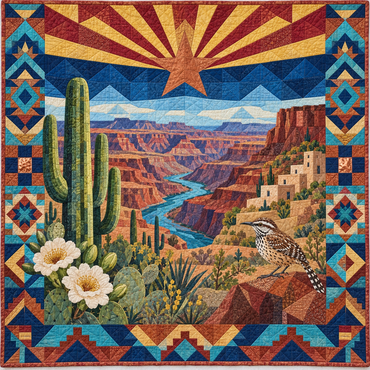 Arizona Mosaic Horizons TD181026439 Quilt Blanket