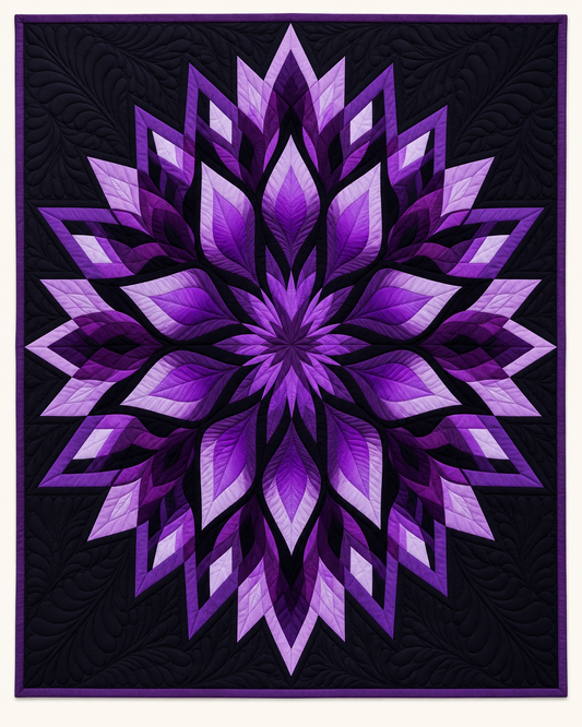 Amethyst Star Flower TD101026071 Quilt Blanket