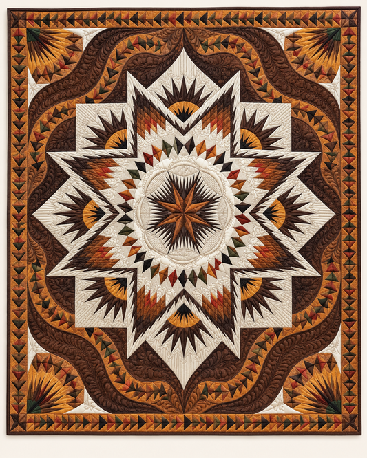 Autumn Compass Rose TD101026075 Quilt Blanket