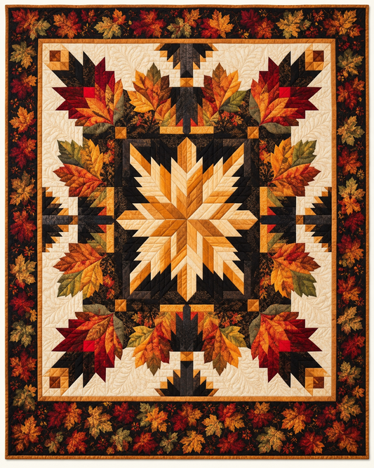 Autumn Leaf Star TD101026076 Quilt Blanket