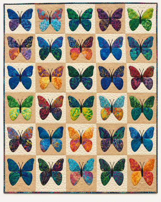 Batik Butterfly Blocks TD101026080 Quilt Blanket