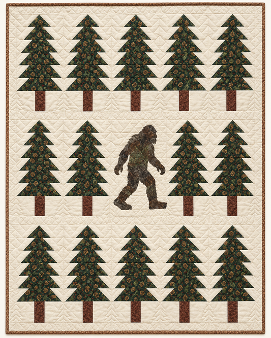 Bigfoot Pine Forest TD101026083 Quilt Blanket
