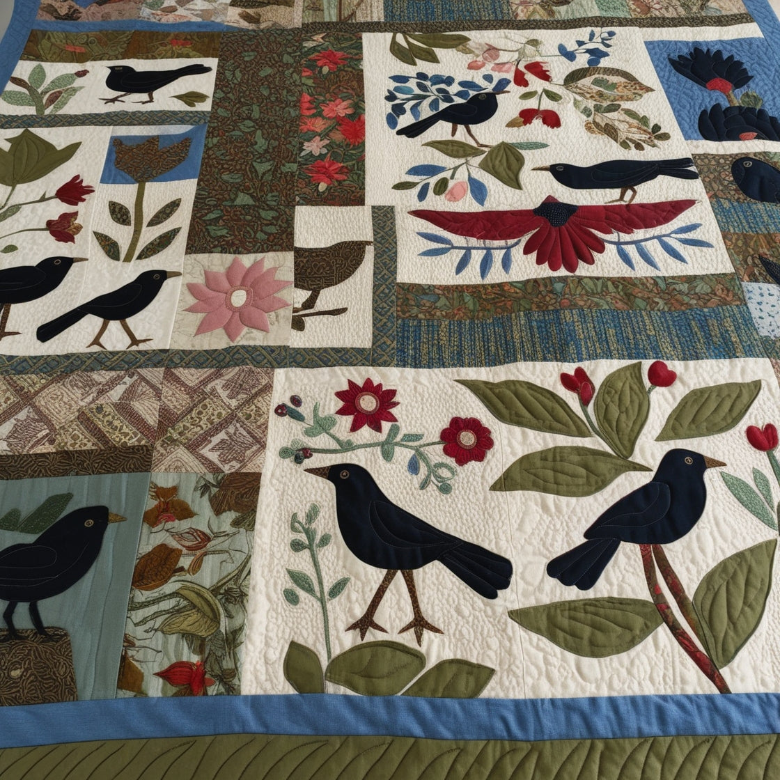 Black Bird Garden NTA151024295 Quilt Blanket