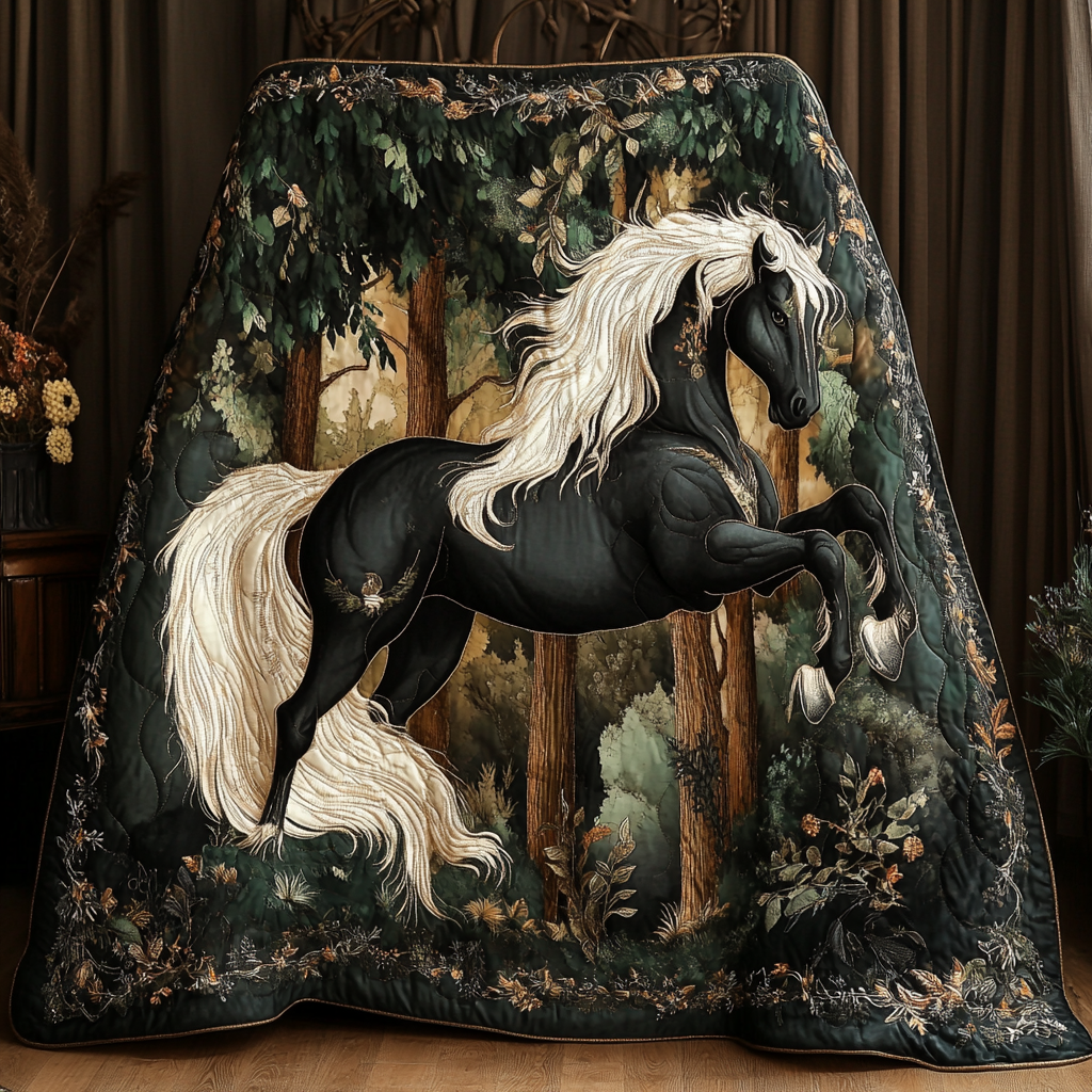 Black Horse TAI061124347 Quilt Blanket