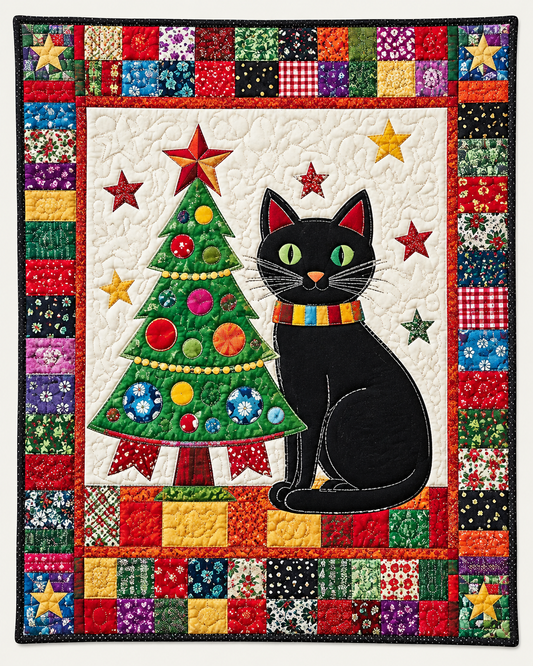 Black Cat Christmas TD101026089 Quilt Blanket