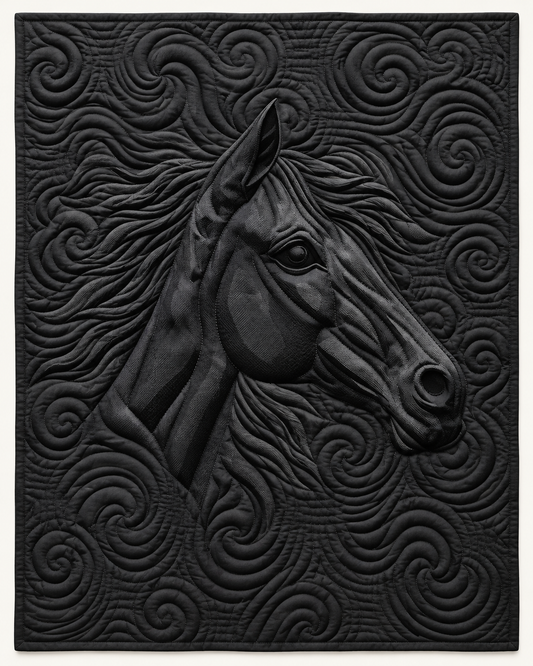 Black Horse Relief TD101026091 Quilt Blanket