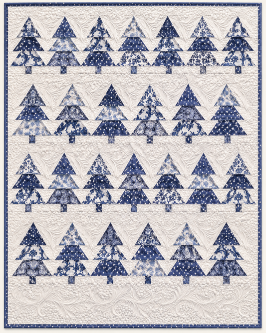 Blue Winter Trees TD101026103 Quilt Blanket