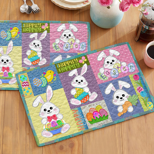 Bunny CLA271223240 Quilted Placemats