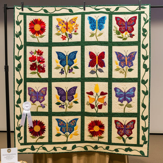 Butterfly Flower Garden NTA281024003 Quilt Blanket