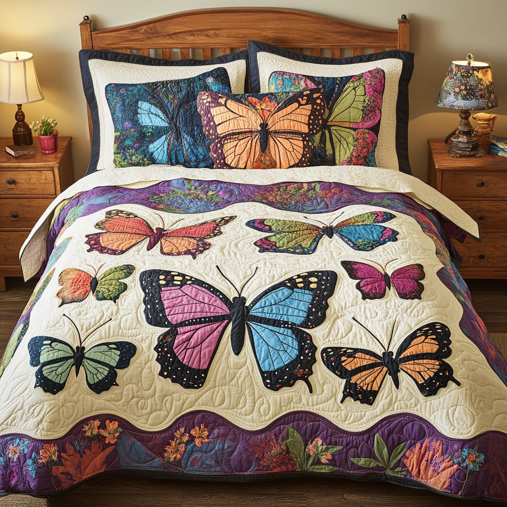 Butterfly TAI061124015 Quilt Bedding Set