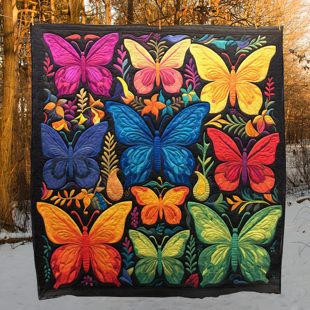 Colorful Butterfly HM10102305 Quilt Blanket