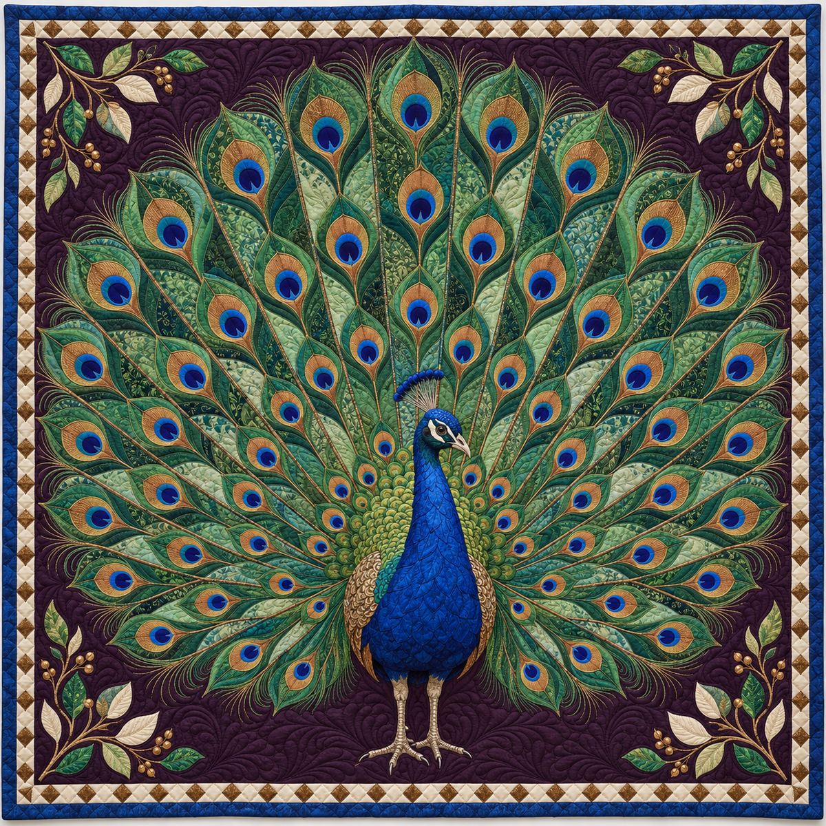 Arcadia — Peacock Fan in the Garden Twilight