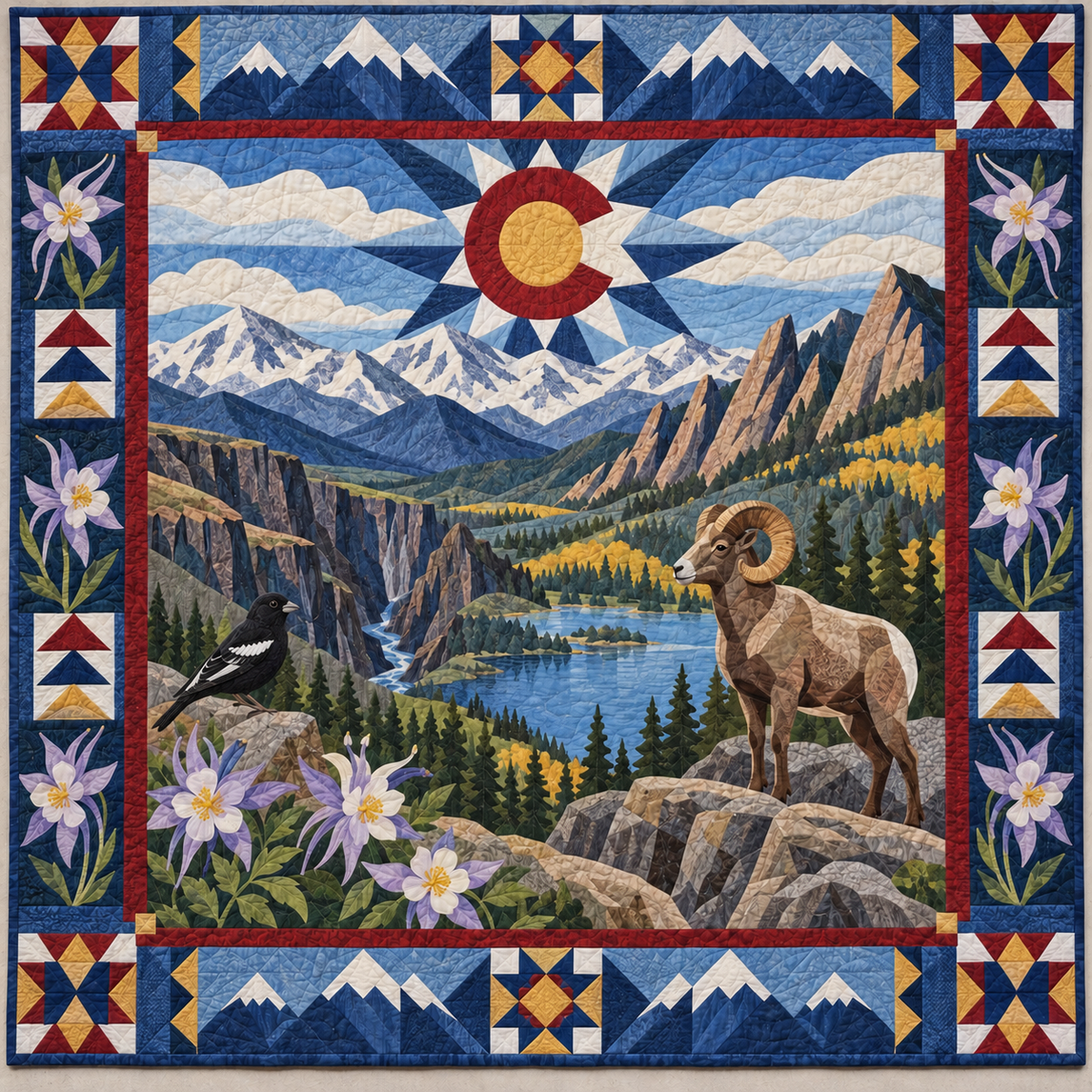 Colorado Landscape Tapestry TD181026451 Quilt Blanket
