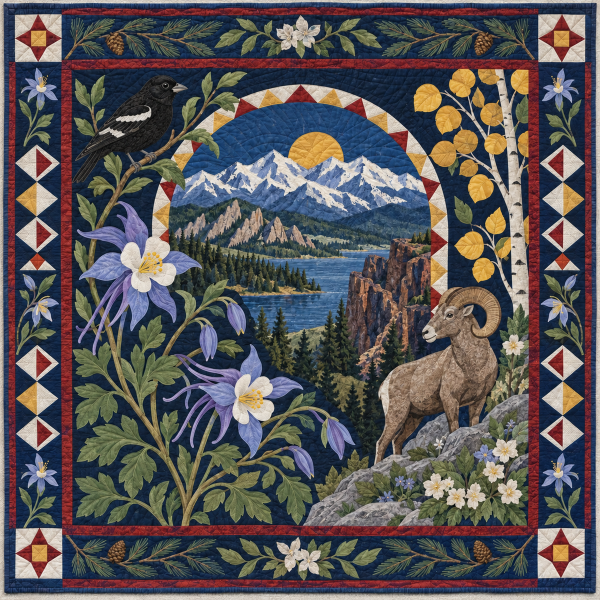 Colorado Botanical Heritage TD181026452 Quilt Blanket