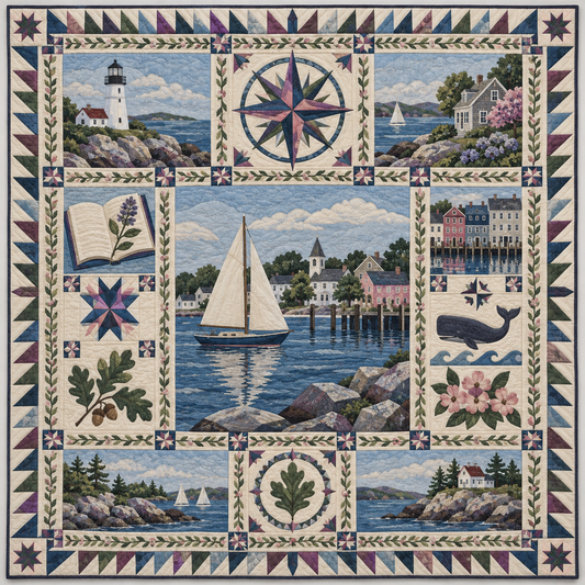 Connecticut Letters From The Harbor TD1410261021 Quilt Blanket