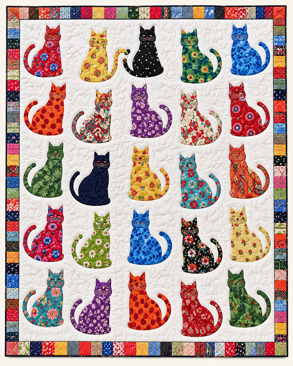 Calico Cat Circle TD101026119 Quilt Blanket