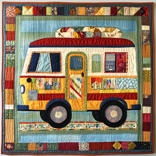 Camping Bus DAI05112441 Quilt Blanket