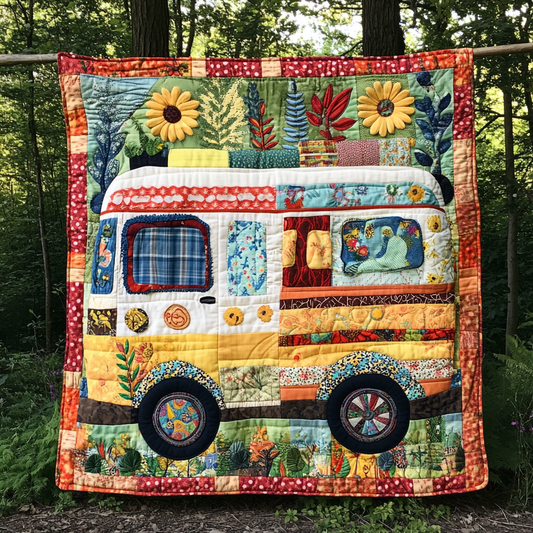 Camping Bus DAI05112444 Quilt Blanket