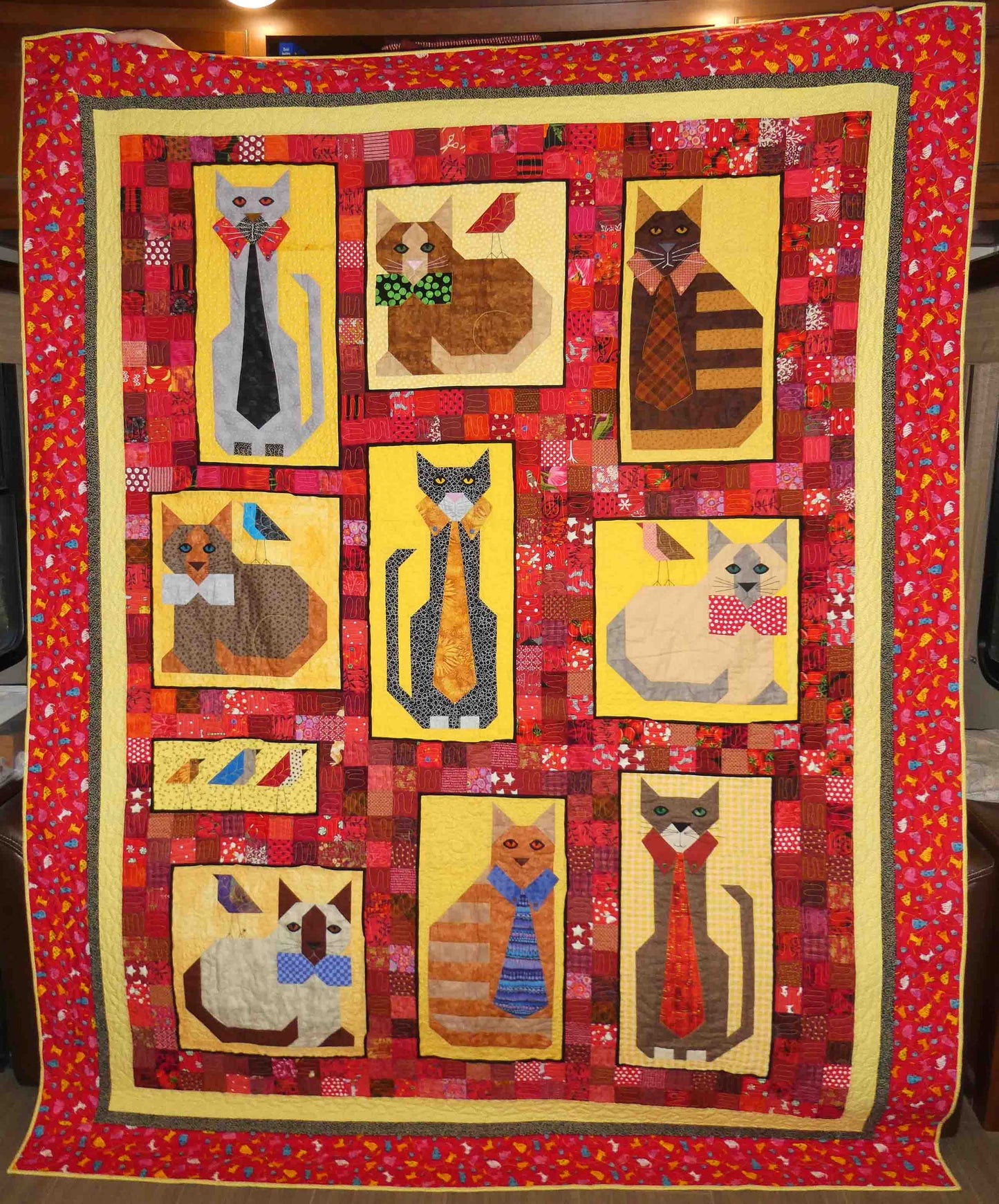 Cat CLDY040724144 Quilt Blanket