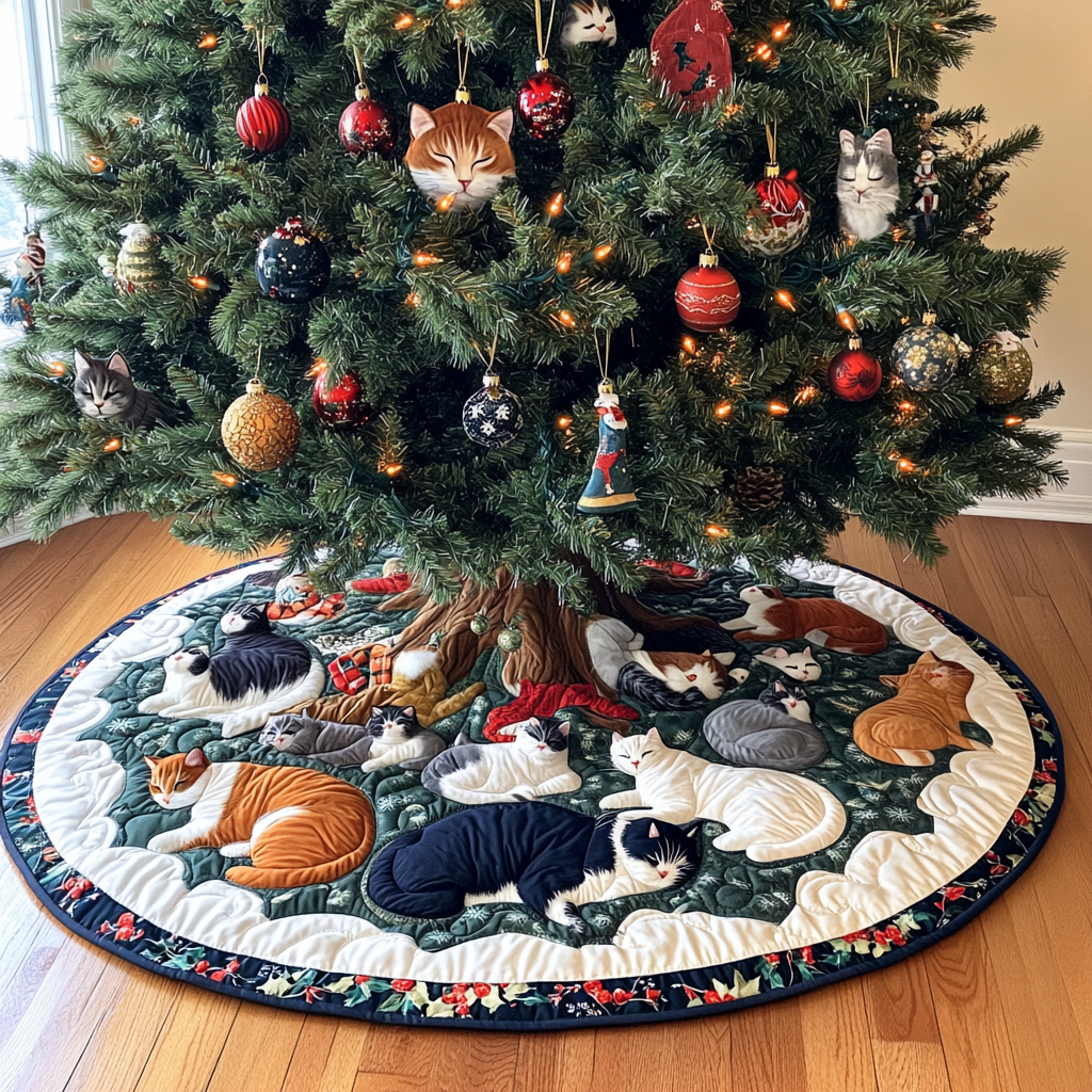 Cat TAI311024253 Quilted Tree Skirt