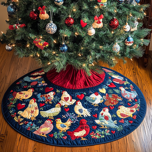 Chicken TAI041124442 Quilted Tree Skirt