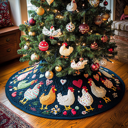 Chicken TAI041124447 Quilted Tree Skirt