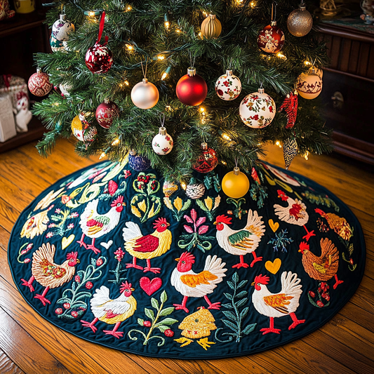 Chicken TAI041124449 Quilted Tree Skirt