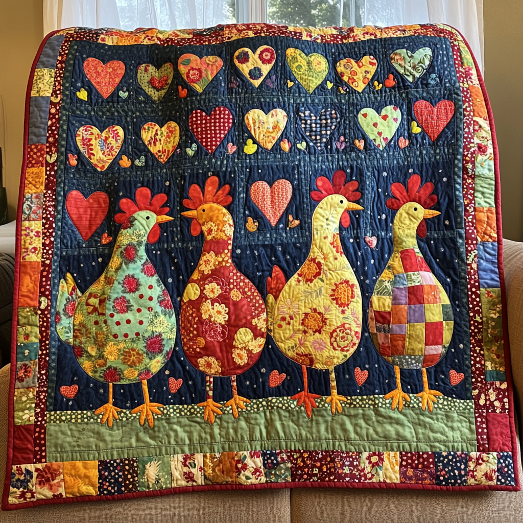 Chicken TAI061124333 Quilt Blanket