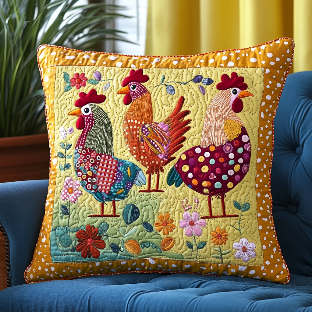 Chicken TAI311024182 Quilted Pillow Case