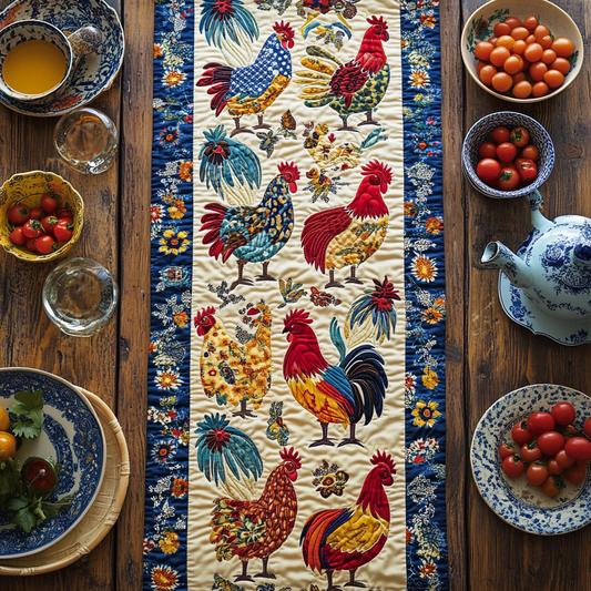 Chicken TAI311024223 Quilted Table Runner