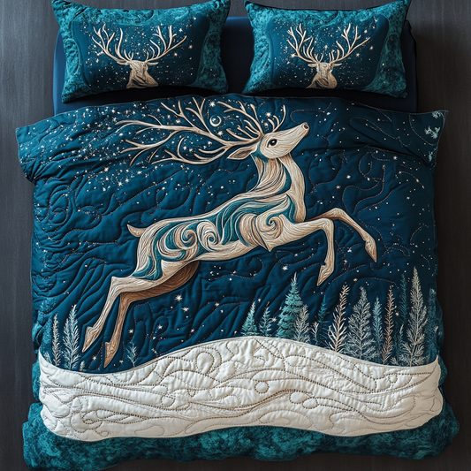 Christmas Deer TAI061124164 Quilt Bedding Set