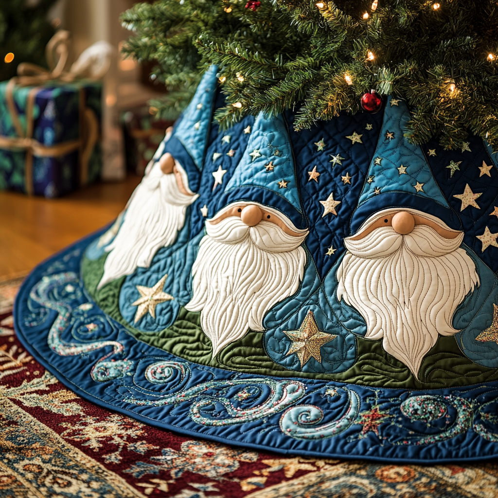 Christmas Gnome TAI041124524 Quilted Tree Skirt