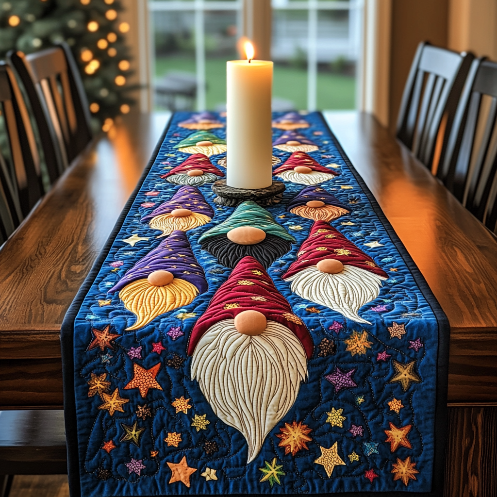 Christmas Gnome TAI041124630 Quilted Table Runner