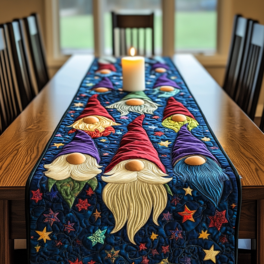 Christmas Gnome TAI041124631 Quilted Table Runner