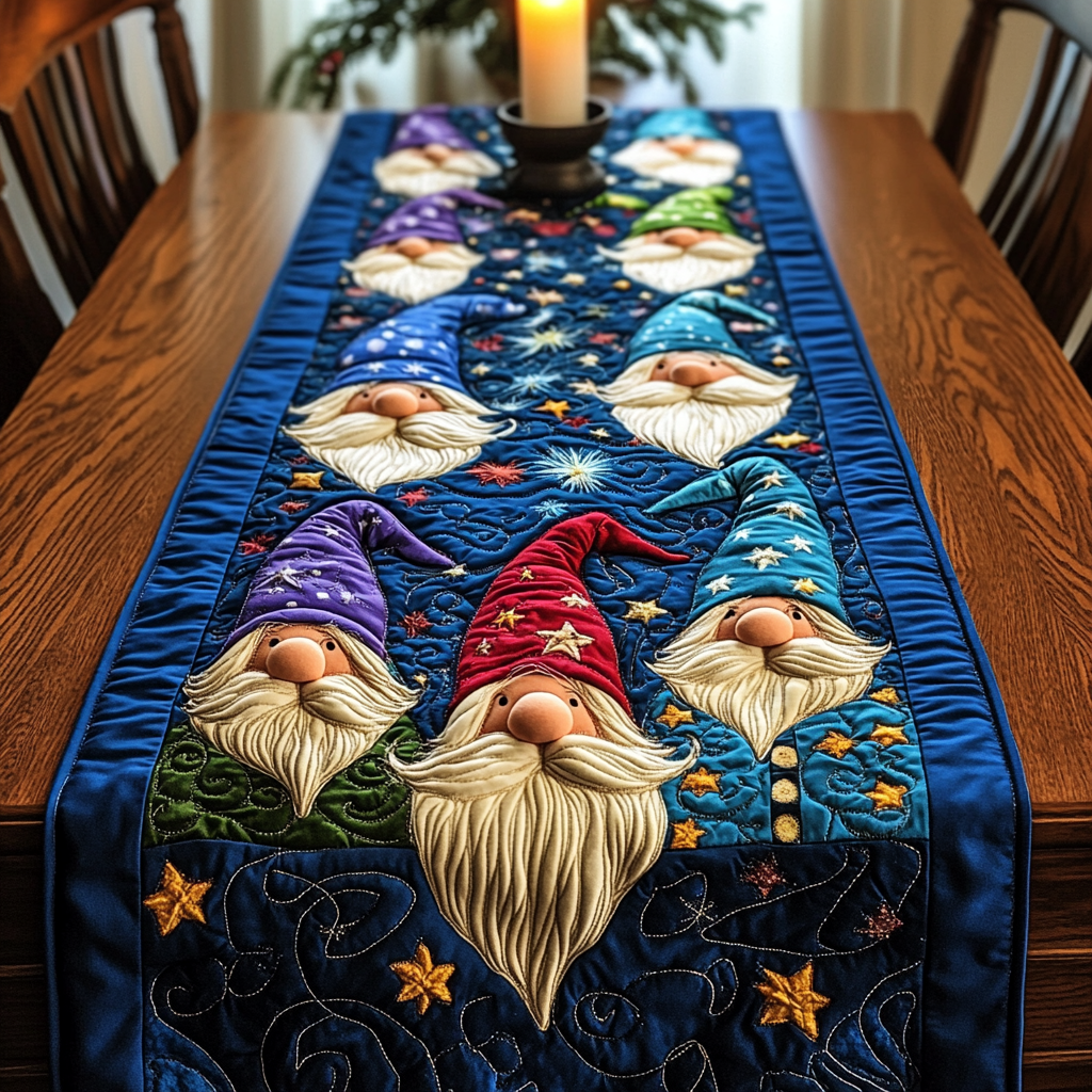 Christmas Gnome TAI041124633 Quilted Table Runner