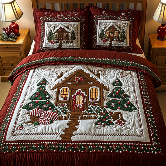 Christmas House TAI061124041 Quilt Bedding Set