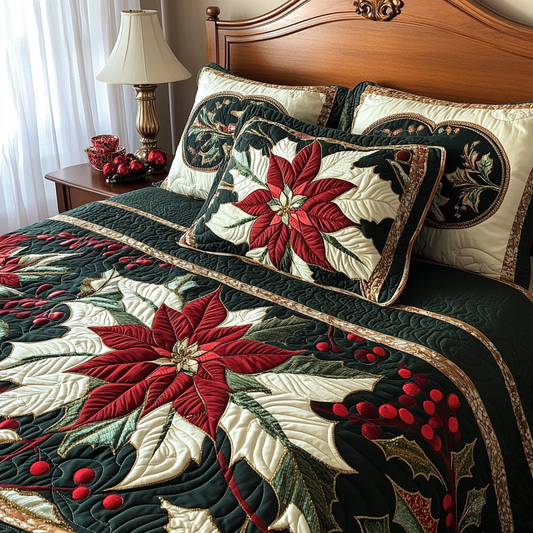 Christmas Poinsettia TAI061124059 Quilt Bedding Set