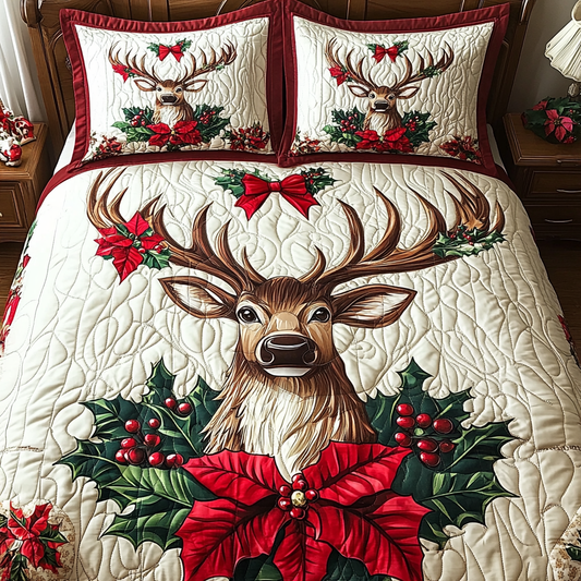 Christmas Reindeer TAI041124147 Quilt Bedding Set