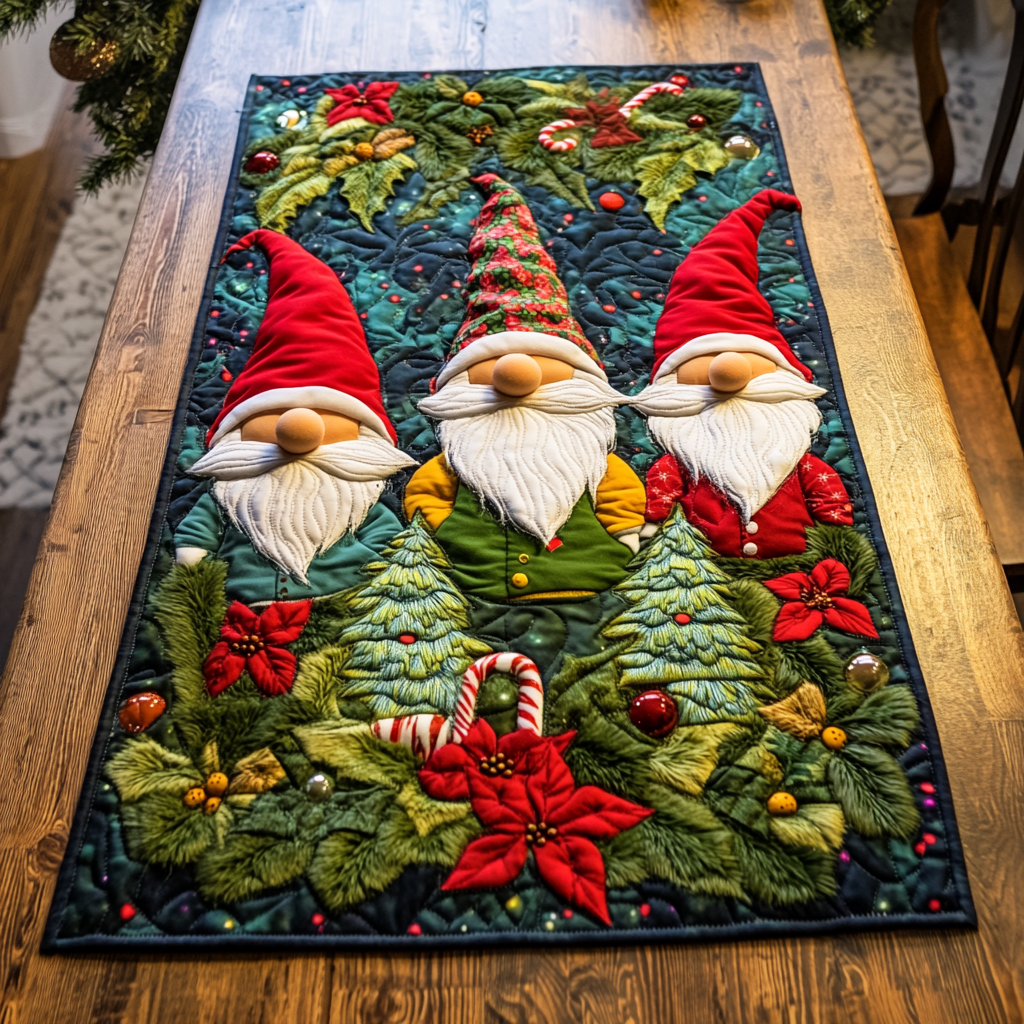 Christmas Santa TAI041124617 Quilted Table Runner