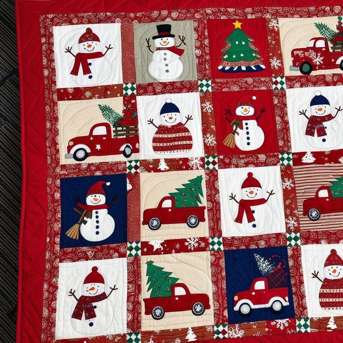 Christmas Snowman NTA181024599 Quilt Blanket